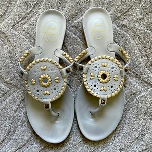 JACK ROGERS Jelly thong sandals. Nearly New !  size 8